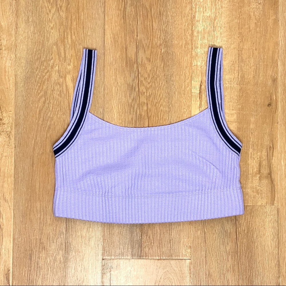 lavender american apparel crop top